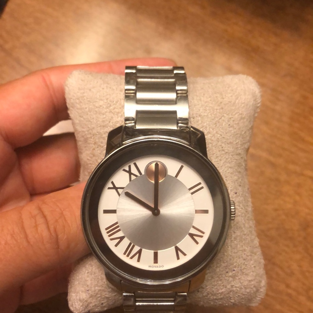 Movado silver watch
